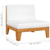 vidaXL 6 Piece Garden Lounge Set with Cushions Solid Acacia Wood