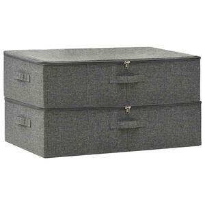 vidaXL Storage Box | Set of 2 | Anthracite
