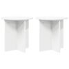 vidaXL Plant Stand 2 pcs White &Oslash;40 x 40 cm Engineered Wood