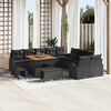 vidaXL Garden Sofa Set with Cushion 13 pcs Black Poly rattan