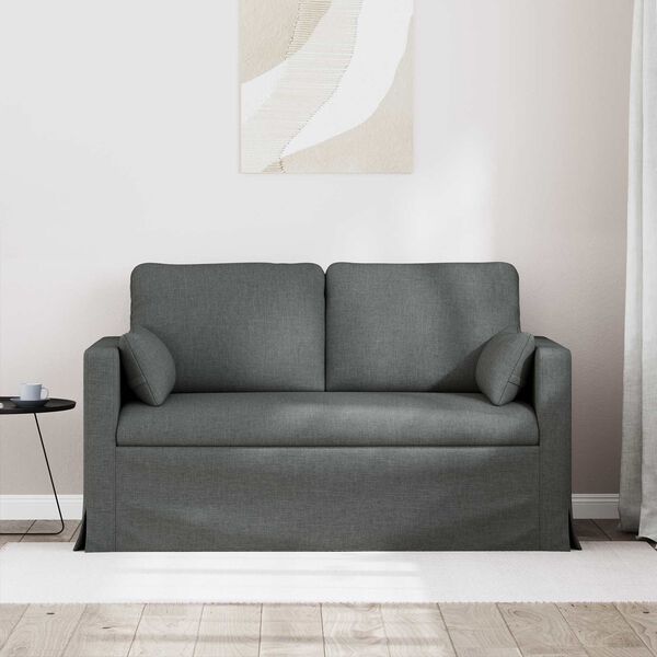 vidaXL Sofa Dark Grey 139 x 78 x 80 cm Fabric
