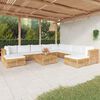 vidaXL 11 Piece Garden Lounge Set with Cushions Solid Teak Wood