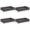 vidaXL Lawn Edging 4 pcs 100 x 60 x 20 cm Steel Black