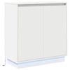 vidaXL LED Sideboard with Door White 71 x 34.5 x 75 cm Engineered Wood
