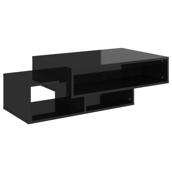vidaXL Coffee Table High Gloss Black 105x55x32 cm Engineered Wood