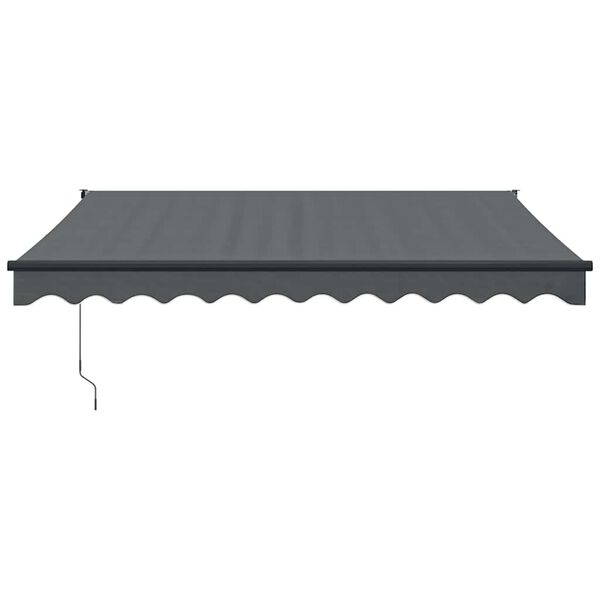 vidaXL Retractable Awning Anthracite 3.5x2.5 m Fabric and Aluminium