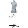 vidaXL Dress Form | Grey and black | Polyester, ABS | S | Height-Adjustable