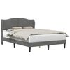 vidaXL Bed Frame with Headboard Dark Grey 152 x 203 cm Velvet