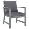 vidaXL 5 Piece Garden Lounge Set with Cushion Solid Acacia Wood Grey