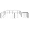 vidaXL Dog Kennel Black 25.41 m² Steel