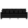 vidaXL 3-Seater Sofa Black 180 cm Fabric