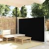 vidaXL Patio Retractable Side Awning 140x500 cm Black