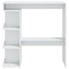 vidaXL Bar Table with Storage Rack High Gloss White 100x50x101.5 cm