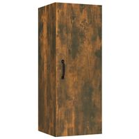 vidaXL Hanging Wall Cabinet Smoked Oak 34.5x34x90 cm Engineered Wood