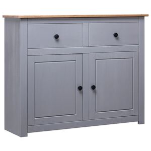 vidaXL Sideboard | Grey and natural wood | Solid pine wood | Large