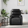 vidaXL Massage Recliner Chair Black Faux Leather