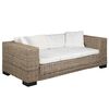 vidaXL Eight Piece 3-Seater Sofa Set Real Rattan