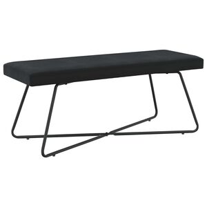 vidaXL Bench Black 110 x 40 x 45 cm Velvet