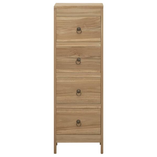 vidaXL Chest of Drawers 30x30x90 cm Solid Wood Teak