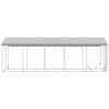 vidaXL Outdoor Dog Kennel with Roof Silver 3x7.5x2.5 m Galvanised Steel