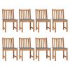 vidaXL Garden Chairs 8 pcs with Cushions Solid Teak Wood