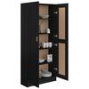 vidaXL Book Cabinet Black 82.5x30.5x185.5 cm Engineered Wood