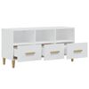 vidaXL TV Cabinet High Gloss White 102x36x50 cm Engineered Wood
