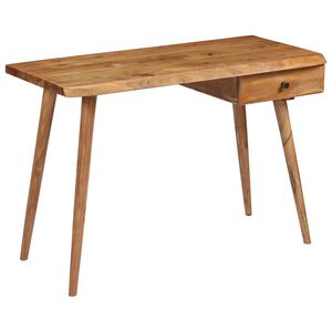 vidaXL Writing Table | Natural Wood | Solid Acacia Wood | 110x50x76 cm