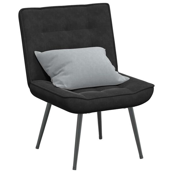vidaXL Relaxing Chair Black 64x74x84 cm Velvet