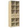 vidaXL Highboard Sonoma Oak 70x42,5x185 cm Engineered Wood