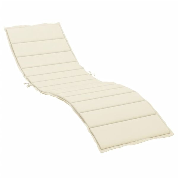 vidaXL Sun Lounger Cushion Cream 200x50x3cm Oxford Fabric
