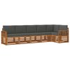 vidaXL Sectional Sofa Set with Cushion 6 pcs Natural and Anthracite