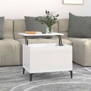 vidaXL Coffee Table High Gloss White 60x44,5x45 cm Engineered Wood