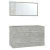 vidaXL 3 Piece Bathroom Furniture Set Concrete Grey