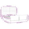 vidaXL Bed Frame without Mattress Black 137x187 cm Double Velvet
