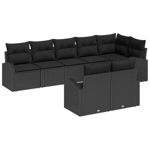 vidaXL Garden Sofa Set 8 pcs Poly Rattan