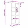vidaXL Sliding Door Brown 80 x 208 cm Solid Pine Wood