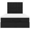 vidaXL Ottoman Bed with Mattress Black King Single Fabric