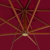 vidaXL Cantilever Garden Parasol with Wooden Pole 400x300 cm Bordeaux Red