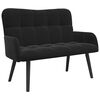 vidaXL Two Seater Sofa Black 115 x 61 x 87 cm Velvet