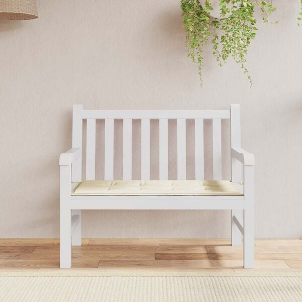 vidaXL Garden Bench Cushion Cream 100x50x4 cm Oxford Fabric