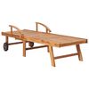 vidaXL Sun Loungers 2 pcs with Royal Blue Cushion Solid Teak Wood