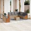 vidaXL 10 Piece Garden Sofa Set with Cushions Beige Poly Rattan
