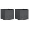 vidaXL Garden Planter 2 pcs Anthracite 50 x 50 x 49 cm
