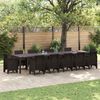 vidaXL Garden Dining Table Brown 400 x 100 x 73 cm Poly Rattan