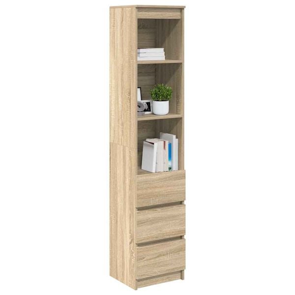 vidaXL Highboard Sonoma Oak 37.5x35x180 cm Engineered Wood