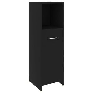 vidaXL Bathroom Cabinet | Black | Engineered wood | Medium | Bathroom Cabinet