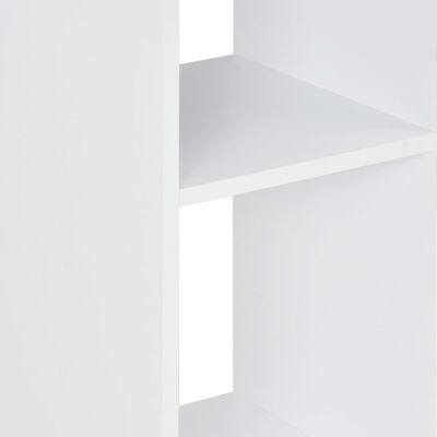 vidaXL Bar Table White and Concrete 60x60x110 cm