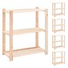 vidaXL 3-Tier Storage Racks 5 pcs 80x38x90 cm Solid Pinewood 150 kg