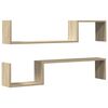 vidaXL Wall Shelves 2 pcs Sonoma Oak 100x15x20 cm Engineered Wood